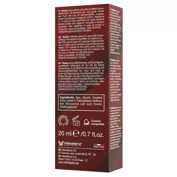 Intimateline Replay - forsinkelsesspray til mænd (20 ml)
