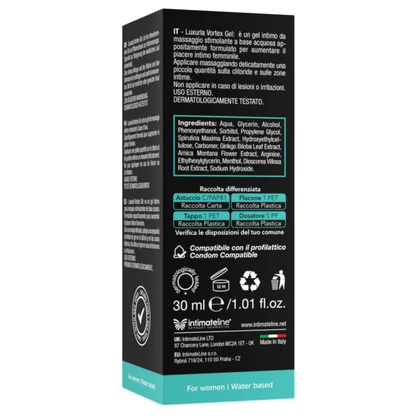 Intimateline Luxuria Vortex - kølende stimulerende gel til kvinder (30 ml)