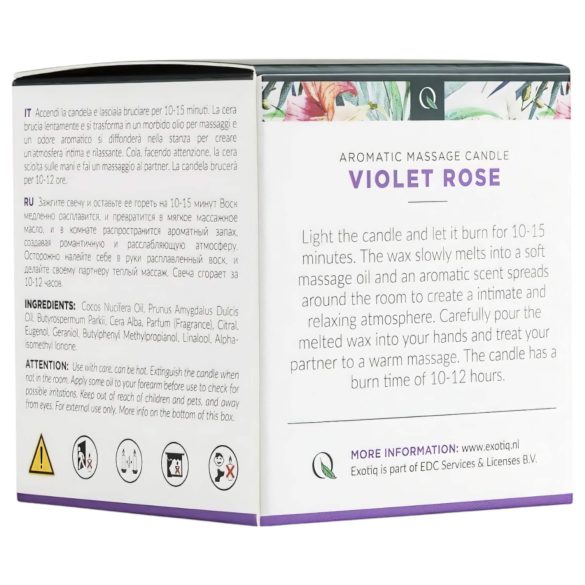 Exotiq Violet Rose - massagelys - 60g