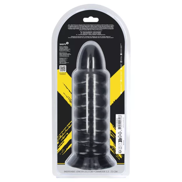 Ouch! Spiral Force - snoet anal plug (sort) - 23,5 cm