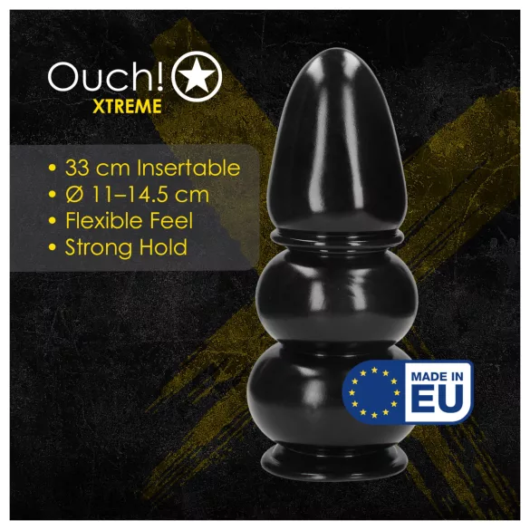 Ouch! Ultra Collosus - ekstra stor analplug (sort) - 33 cm