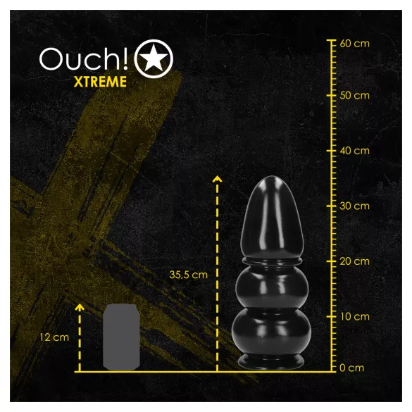 Ouch! Ultra Collosus - ekstra stor analplug (sort) - 33 cm