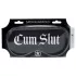 Ouch! - satin øjenmaske med teksten “Cum Slut” (sort)