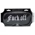 Ouch! - satinøjenmaske med teksten "Fuck Off" (sort)