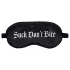 Ouch! - "Suck Don't Bite" satin øjenmaske (sort)