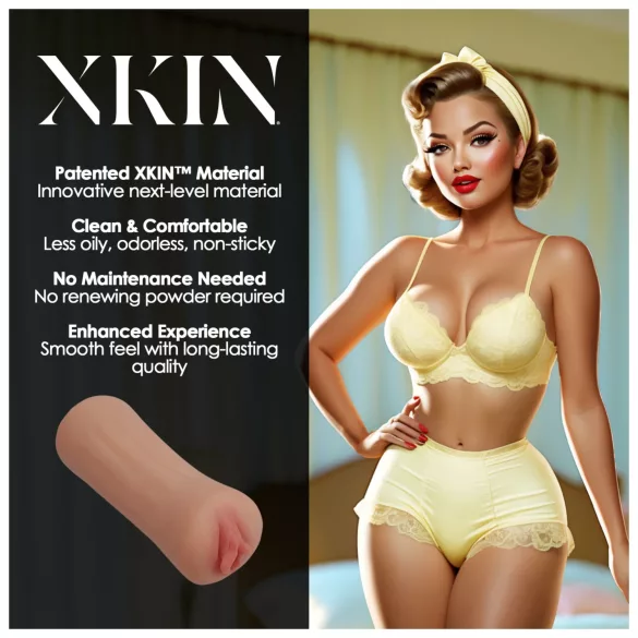 XKIN Party Slut Bettie - realistisk kunstig vagina onaniprodukt (naturfarvet)
