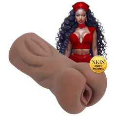   XKIN Naughty Nurse Riley - realistisk onaniprodukt med vagina (mørk naturfarve)