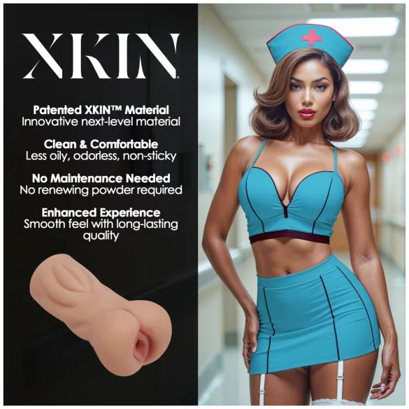 XKIN Naughty Nurse Trixie - realistisk kunstig vagina masturbator (naturel)