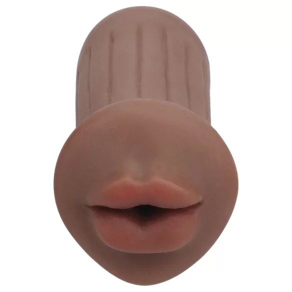 XKIN - kunstig mund-masturbator - S (mørk naturfarve)