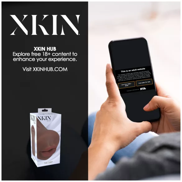 XKIN - kunstig mund-masturbator - S (mørk naturfarve)