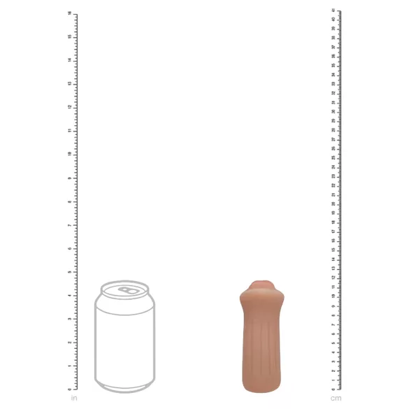 XKIN - kunstskede‑masturbator - S (mørk naturfarve)