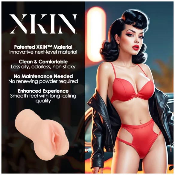 XKIN Greaser Girl Misty - realistisk kunstig vagina masturbator (naturel)