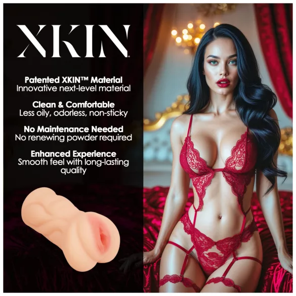 XKIN Seduction Tatiana - realistisk kunstig vagina-masturbator (natur)