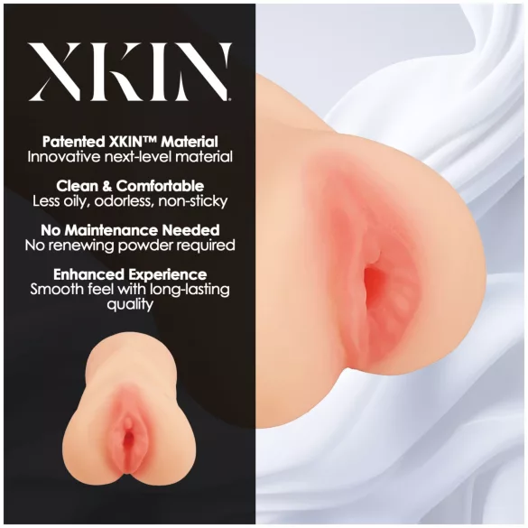 XKIN - realistisk kunstig vagina-masturbator - M (natur)