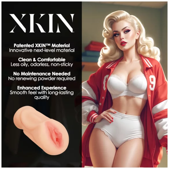 XKIN Lexi Lockerload - realistisk kunstig vagina-masturbator (naturfarvet)