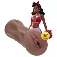   XKIN Cheerleader Cherry - realistisk kunstig vagina-masturbator (mørk naturfarve)