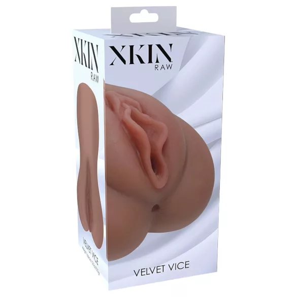 XKIN - realistisk kunstig vagina - L (mørk naturfarve)