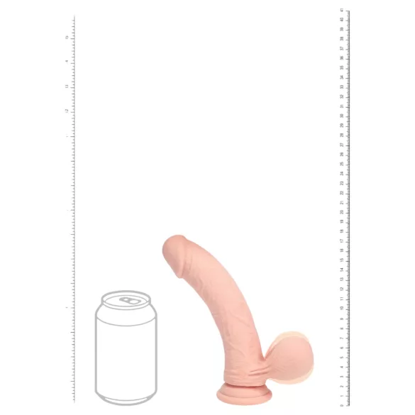 RealRock - dobbelt densitet realistisk vibrator (hudfarvet) - 18 cm
