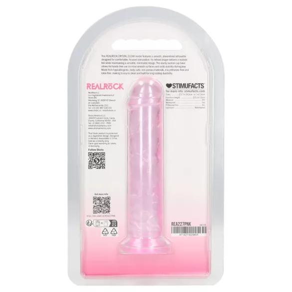 RealRock - realistisk dildo med sugekop (lyserød) - 12,7 cm