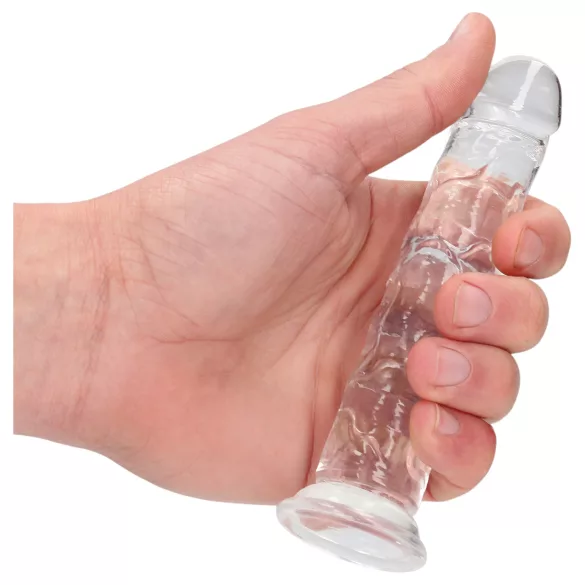 RealRock - realistisk dildo med sugekop (gennemsigtig) - 12,7 cm