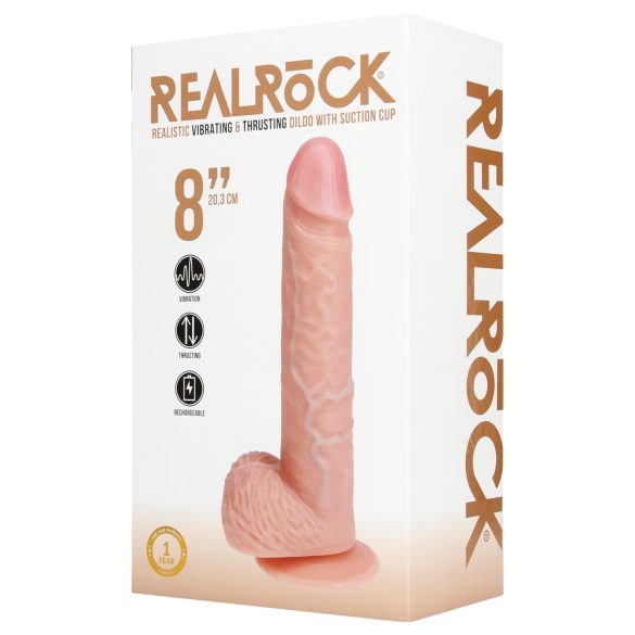 REALROCK - sugekop dildo vibrator - natur (20,5cm)