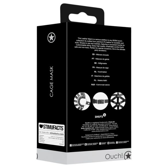 Ouch! - kunstlæder burmaske (sort)
