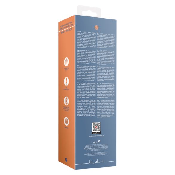 Loveline - varmende vibrator med stød - blå