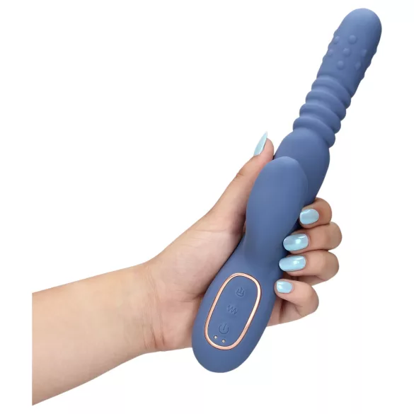 Loveline - varmende stødvibrator (blå)
