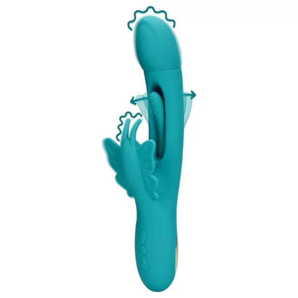 Loveline - klitorisvibrator med tunge og vinger - turkis