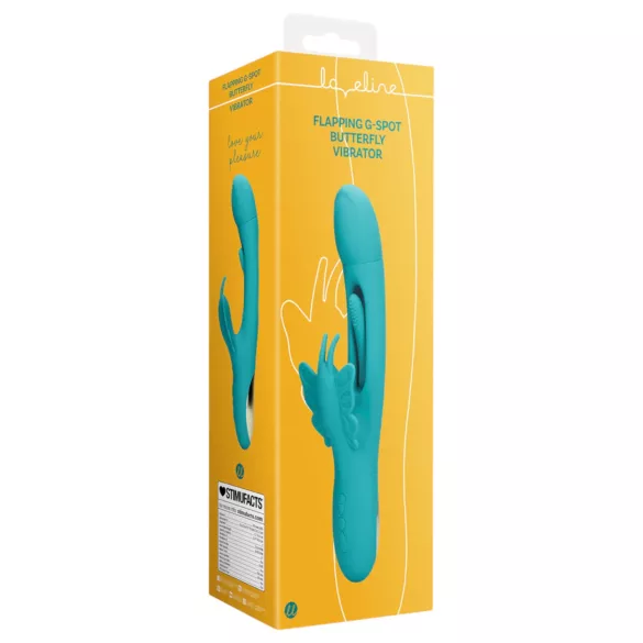 Loveline - klitorisvibrator med tunge og vinger - turkis