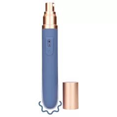   Loveline Travel - vibrator med glidecremebeholder - genopladelig - blå