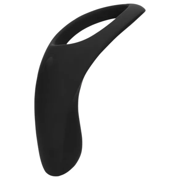 Loveline - opladelig vibrator penisring med lang ring og pung - sort