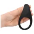 Loveline - opladelig vibrator penisring med lang ring og pung - sort