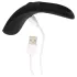Loveline - opladelig vibrator penisring med lang ring og pung - sort