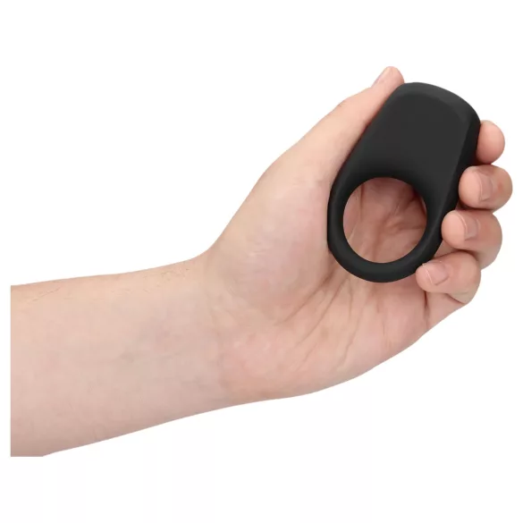 Loveline - opladelig penisring med vibration - sort