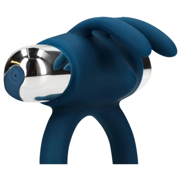 Loveline - vibrator penisring med kanin - blå