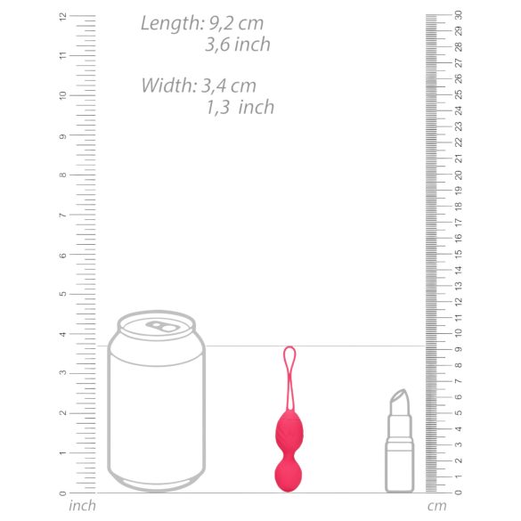 Loveline - vibrerende bækkenbundskugle - rillede - pink