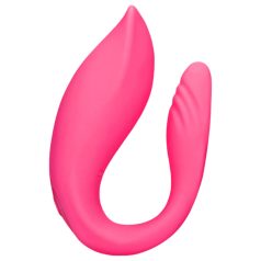   Loveline - parvibrator med fjernbetjening og genopladelig - pink