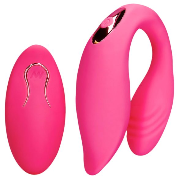 Loveline - parvibrator med fjernbetjening og genopladelig - pink