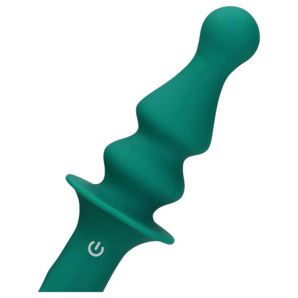 Loveline - Genopladelig perle anal-vibrator (grøn)