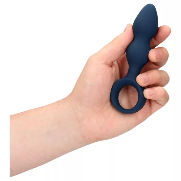 Loveline - analplug med fingergrip - lille - blå