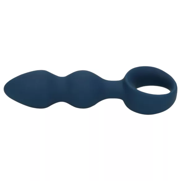 Loveline - analplug med fingergrip - lille - blå