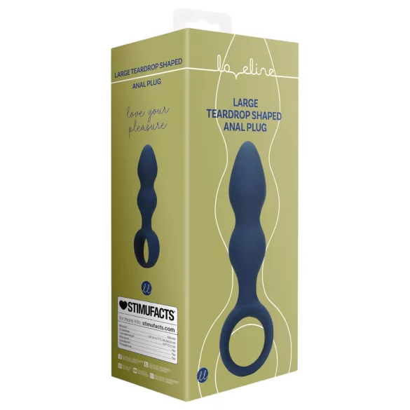 Loveline - analprop med ring - stor - blå