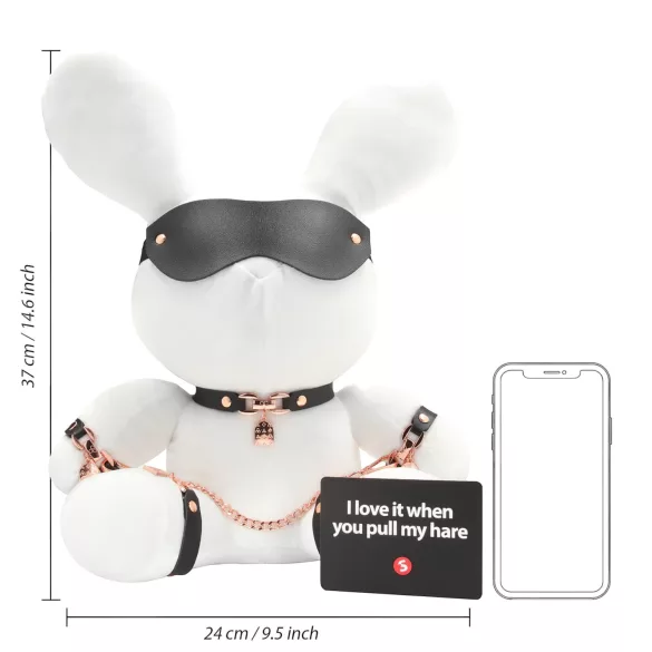 Bondage Rabbit - BDSM kostume - kanin - hvid