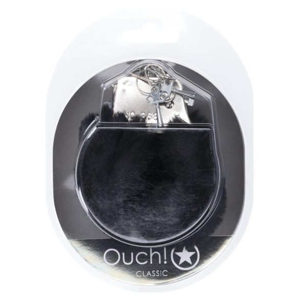 Ouch! - håndjern med plys - sort