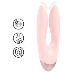   Loveline Amour - rabbit vibrator - dobbelt arm - silikone/pink