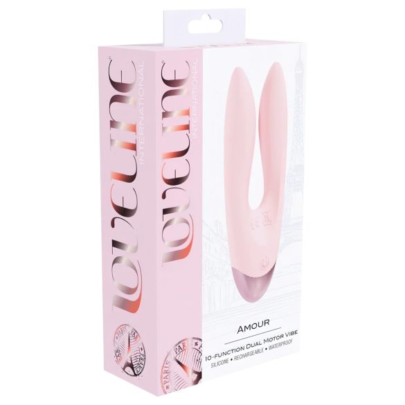 Loveline Amour - rabbit vibrator - dobbelt arm - silikone/pink