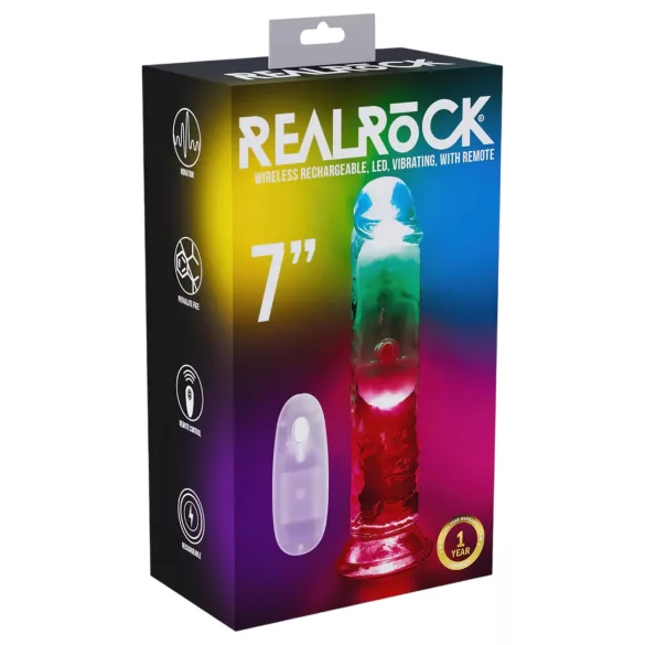 REALROCK - vibrator med LED-lys - 15 cm
