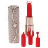 Loveline Candy - læbestiftvibrator med 4 vedhæng (lyserød)