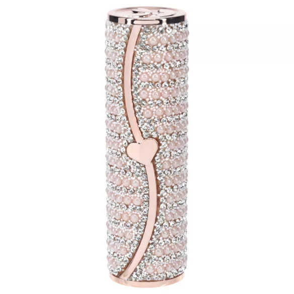 Loveline Candy - læbestiftvibrator med 4 vedhæng (lyserød)